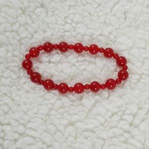 Ruby healing stone anxiety streach bead bracelet